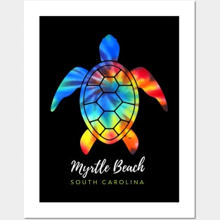 Myrtle Beach South Carolina Sea Turtle Tie Dye Posters and Art